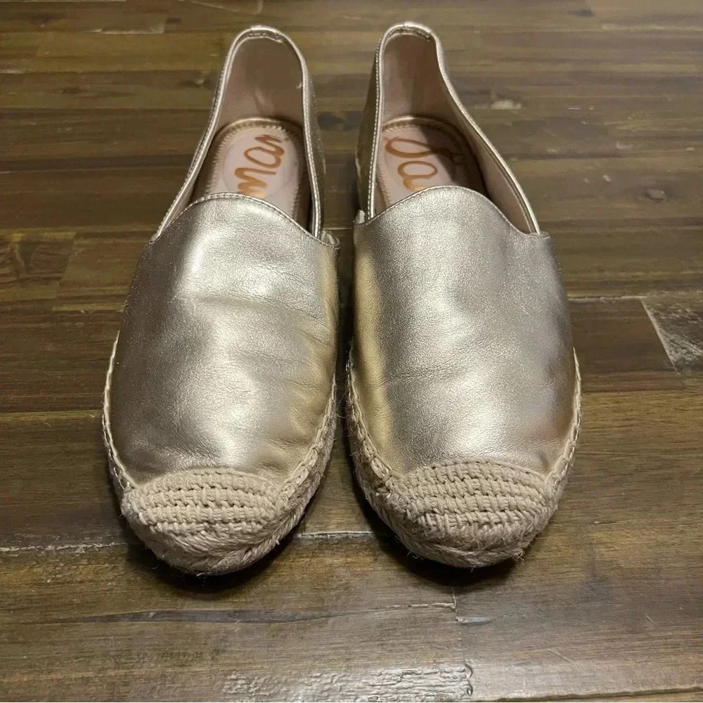 Sam Edelman Gold Kesia Slip On Spadrilles
